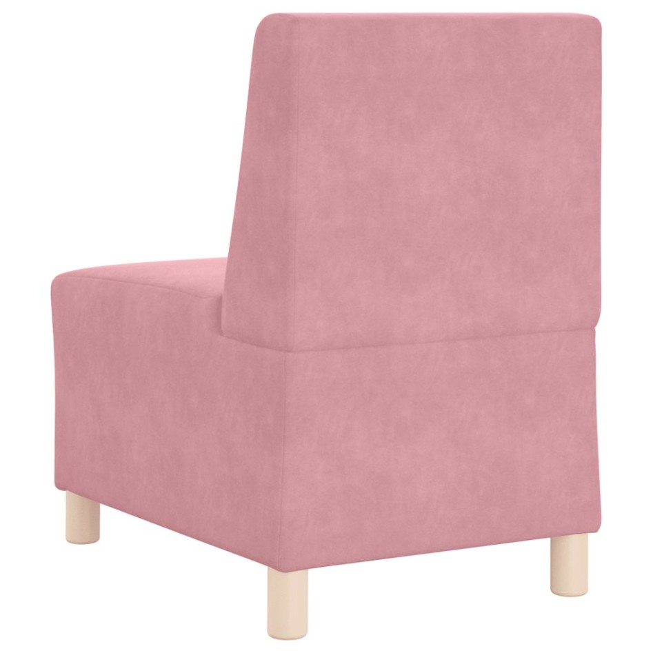Sillón de terciopelo rosa 55