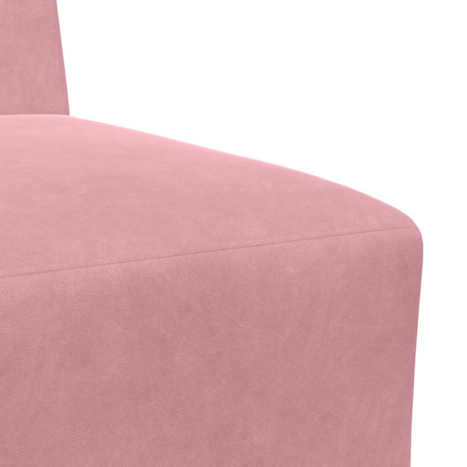 Sillón de terciopelo rosa 55