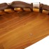 Tumbona mecedora con cojín de madera maciza de