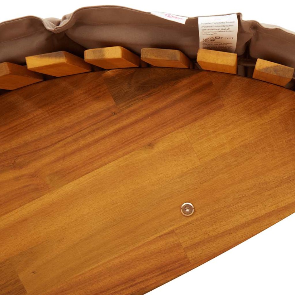 Tumbona mecedora con cojín de madera maciza de