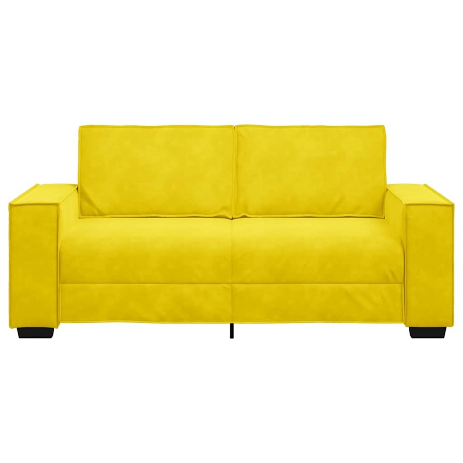 Sofá de 2 plazas terciopelo amarillo 140
