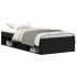 Estructura de cama sin colchón roble negro 100x200