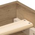 Estructura de cama sin colchón roble artesanal 150x200