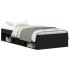 Estructura de cama sin colchón roble negro 75x190
