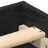 Estructura de cama sin colchón roble negro 75x190