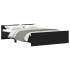 Estructura de cama sin colchón roble negro 140x190