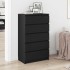 Cómoda de madera contrachapada roble negro 60x36x103