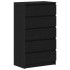 Cómoda de madera contrachapada roble negro 60x36x103