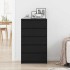 Cómoda de madera contrachapada roble negro 60x36x103