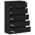 Cómoda de madera contrachapada roble negro 60x36x103