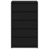 Cómoda de madera contrachapada roble negro 60x36x103