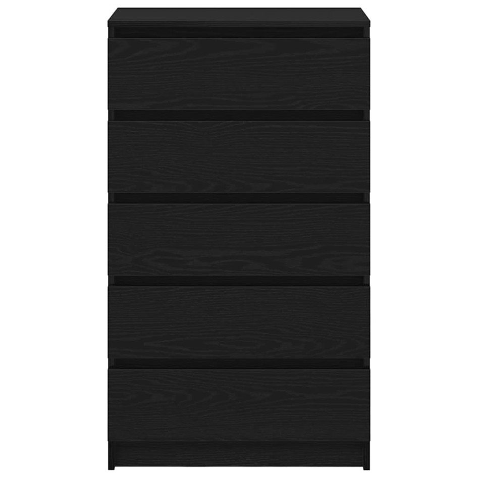 Cómoda de madera contrachapada roble negro 60x36x103