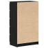 Cómoda de madera contrachapada roble negro 60x36x103