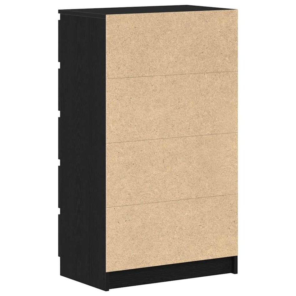 Cómoda de madera contrachapada roble negro 60x36x103