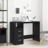 Escritorio con cajones contrachapada roble negro 102x50x76