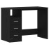 Escritorio con cajones contrachapada roble negro 102x50x76