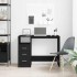 Escritorio con cajones contrachapada roble negro 102x50x76