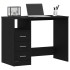 Escritorio con cajones contrachapada roble negro 102x50x76
