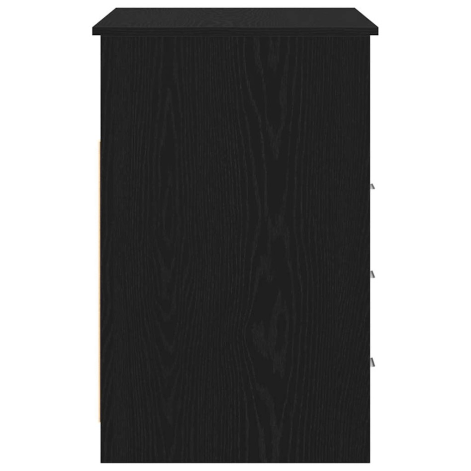 Escritorio con cajones contrachapada roble negro 102x50x76
