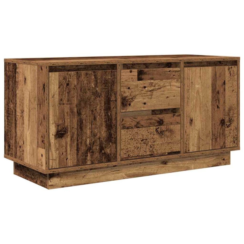 Mueble de TV con luces LED madera vieja 100x41x50