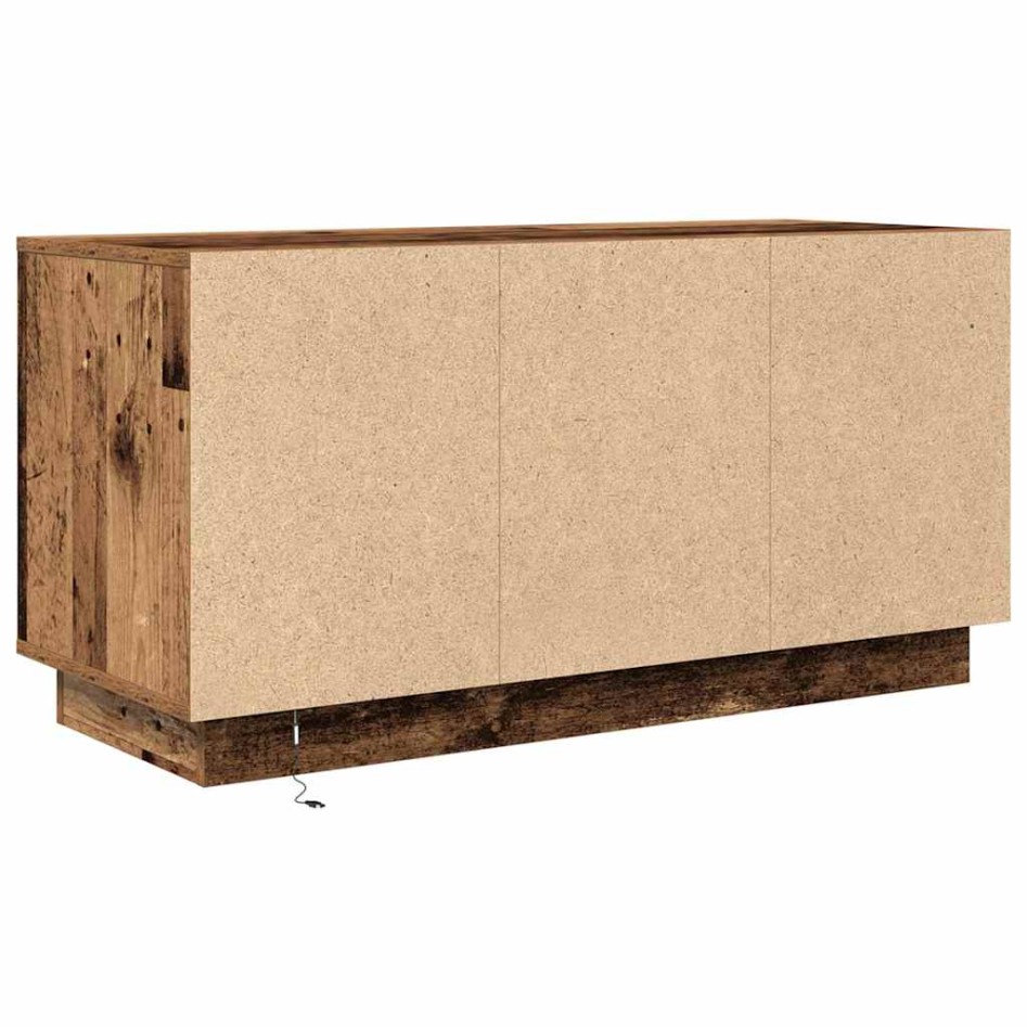 Mueble de TV con luces LED madera vieja 100x41x50