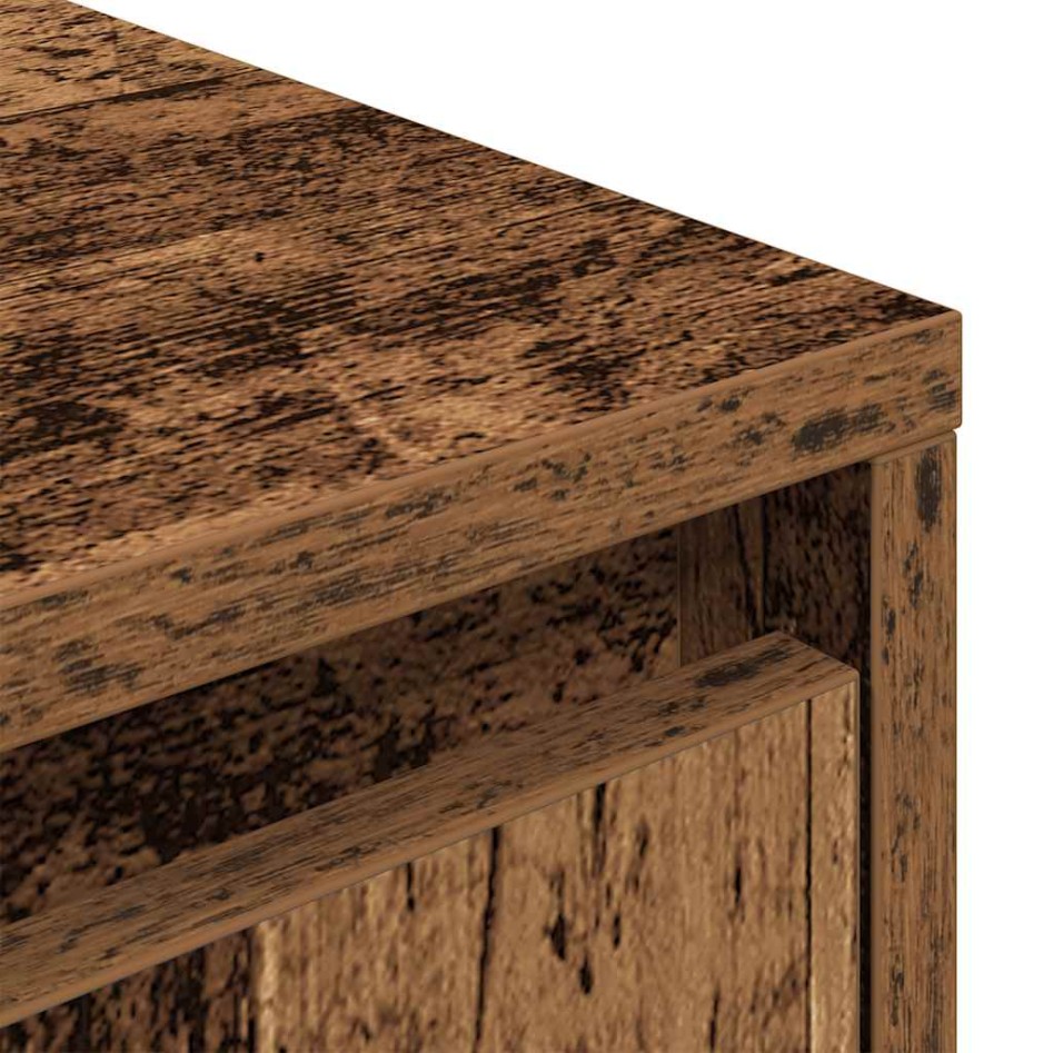 Mueble de TV con luces LED madera vieja 100x41x50