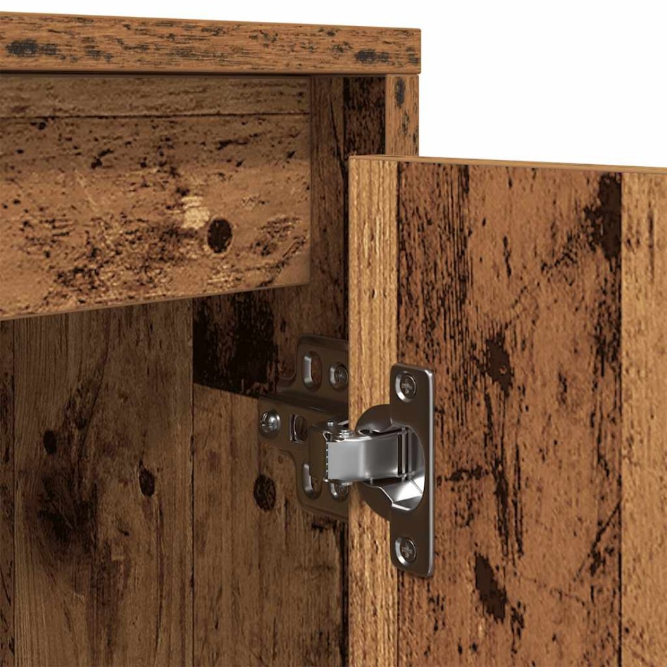 Mueble de TV con luces LED madera vieja 100x41x50