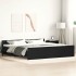 Estructura de cama sin colchón roble negro 200x200