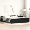 Estructura de cama sin colchón roble negro 200x200 cm
