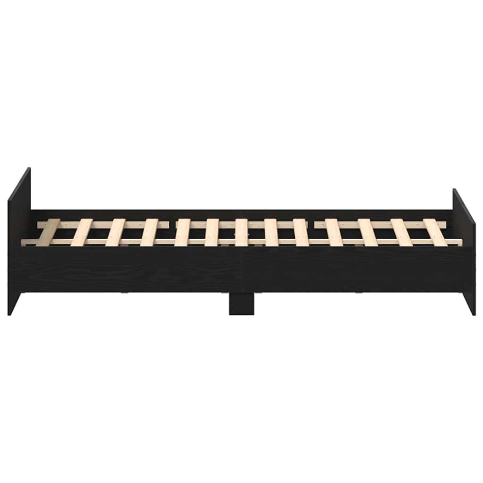 Estructura de cama sin colchón roble negro 200x200