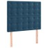 Cama box spring colchón y LED terciopelo azul oscuro 120x200