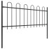 Valla de jardín con puntas de aro acero negro 15,3x0,8