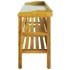 Banco para macetas con 2 estantes madera maciza de