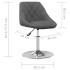 Sillas de comedor giratorias 6 unidades terciopelo gris
