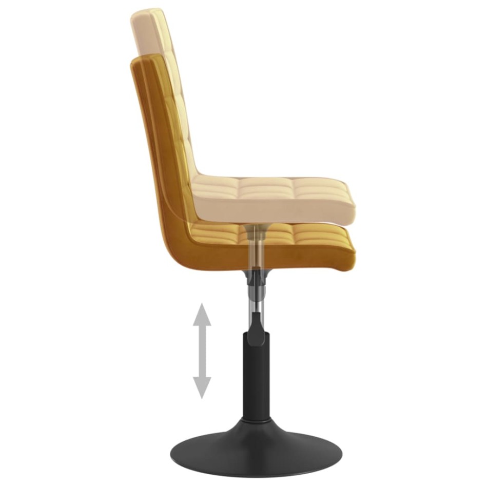 Sillas de comedor giratorias 2 unidades terciopelo