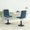 Sillas de comedor giratorias 2 uds terciopelo azul