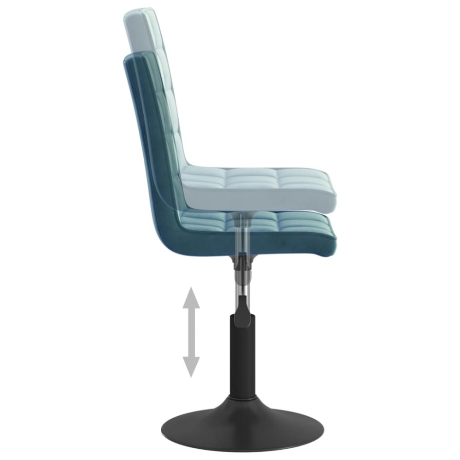 Sillas de comedor giratorias 2 uds terciopelo