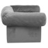 Sofá para perros con cajón felpa gris 75x50x38