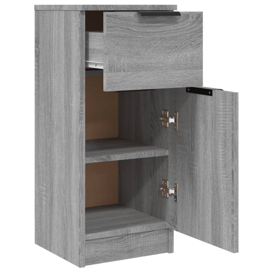 Aparadores 2 uds madera contrachapada gris Sonoma 30x30x70