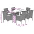 Set comedor jardín 7 pzas cojines ratán sintético vidrio