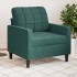 Sillón de terciopelo verde oscuro 60
