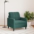 Sillón de terciopelo verde oscuro 60