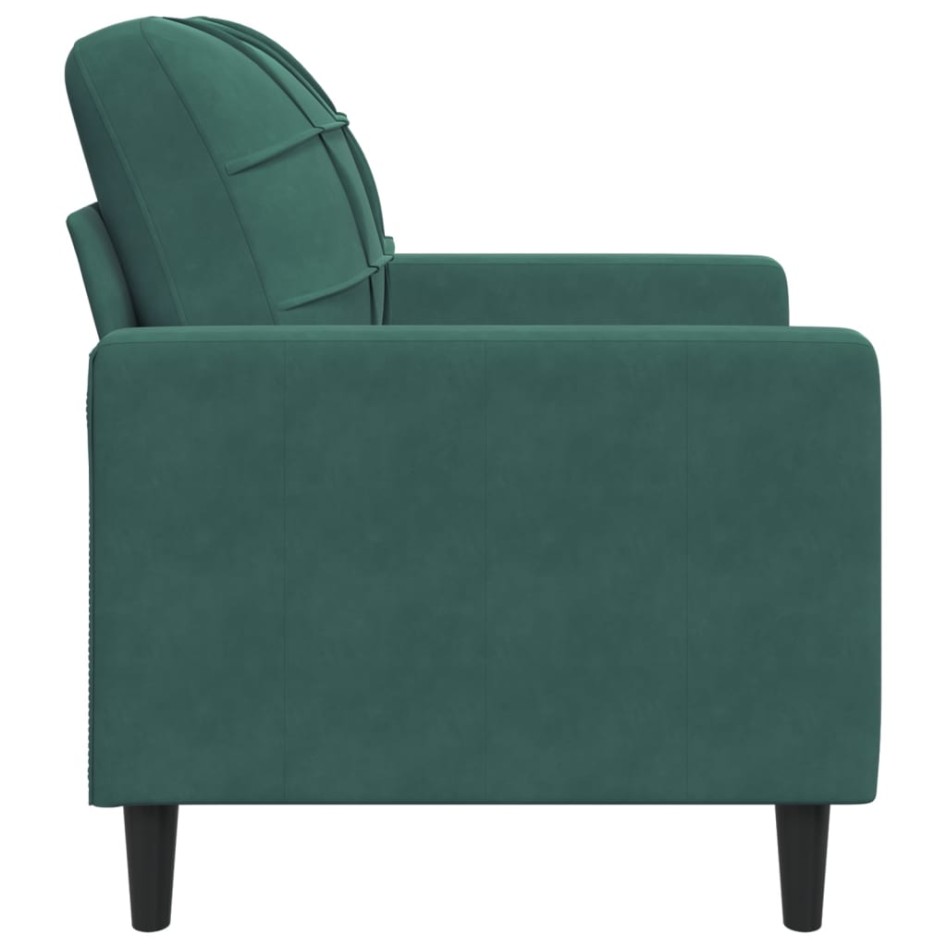 Sillón de terciopelo verde oscuro 60