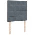 Cama box spring con colchón terciopelo gris oscuro 80x200