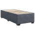 Cama box spring con colchón terciopelo gris oscuro 80x200