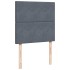 Cama box spring con colchón terciopelo gris oscuro 90x200