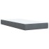Cama box spring con colchón terciopelo gris oscuro 90x200