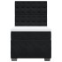 Cama box spring con colchón terciopelo negro 90x200