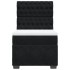 Cama box spring con colchón cuero sintético negro 90x190
