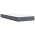 Cama box spring con colchón terciopelo gris oscuro 100x200